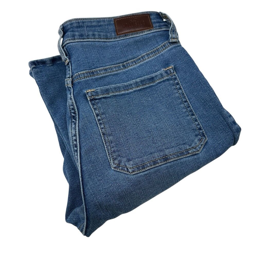 Hollister Jeans Womens High Rise Flare Light Wash Fade Stretch Denim 27R - Picture 6 of 11